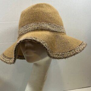 Four Buttons By San Diego Hat Co Boho Hat Browns Wool Blend Floppy Hat